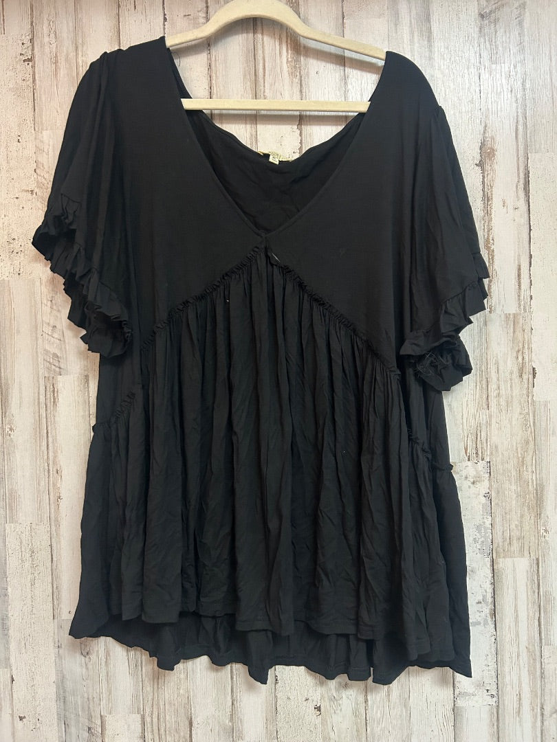 BLACK KORI BABYDOLL TOP, LADIES XL