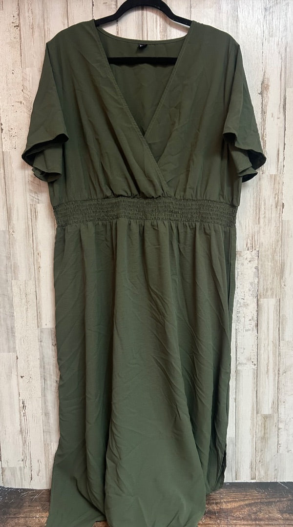 OLIVE SHEIN MAXI DRESS, LADIES 3X