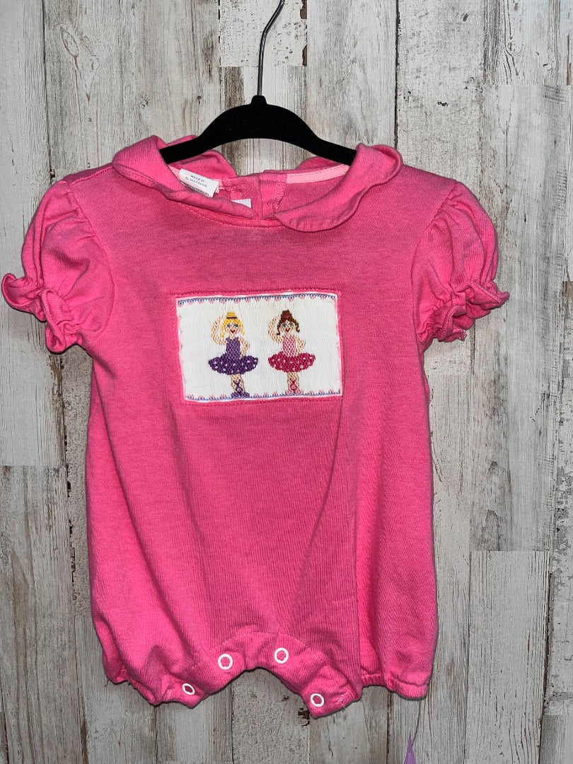 PINK VIVE LA FETE BALLERINA SMOCKED BUBBLE, GIRL 3M