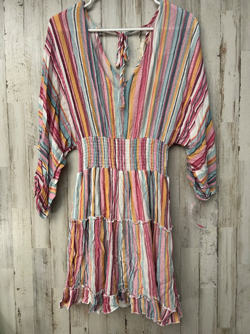 MULTI HYPED UNICORN GAUZE TIER DRESS, LADIES S