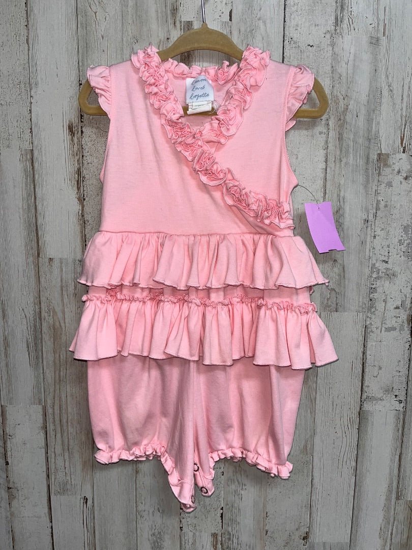 PINK LEMON LOVES LAYETTE RUFFLE ROMPER, GIRL 18-24M