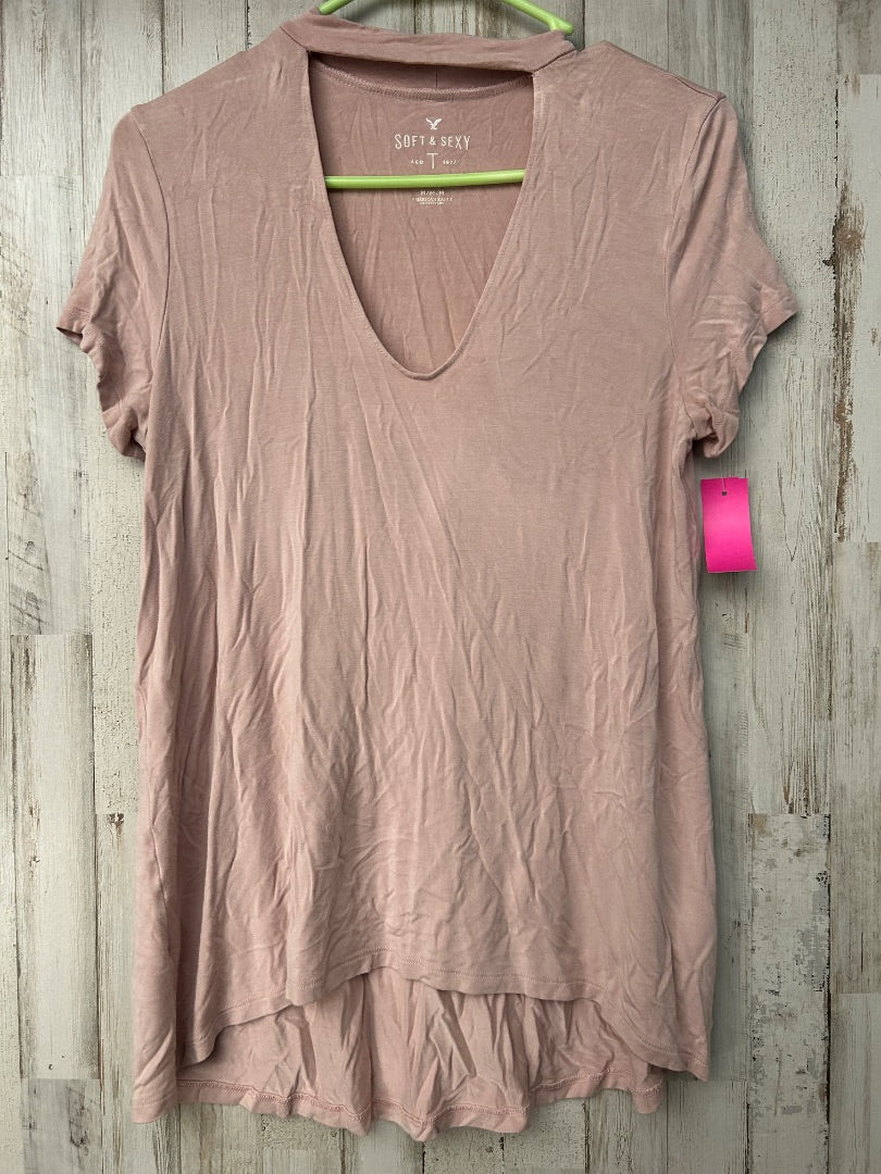 DUSTY ROSE AMERICAN EAGLE CHOKER NECK TEE, LADIES M
