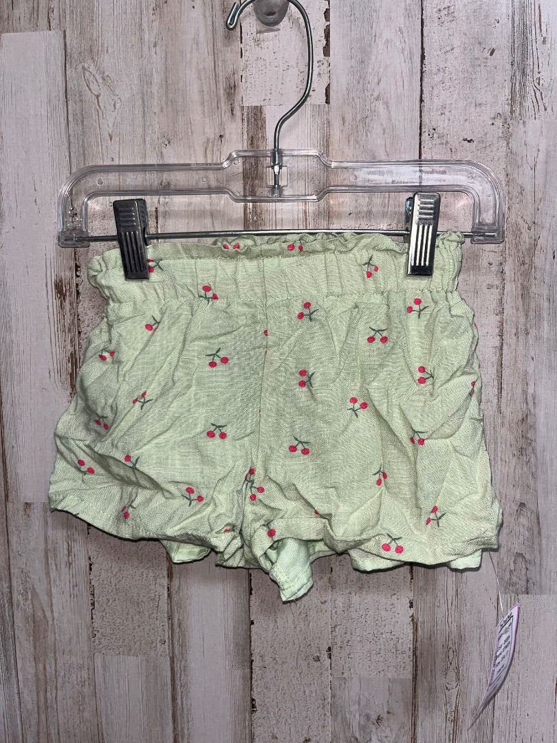 GREEN BTWEEN CHERRY LINEN SHORTS, GIRL 3T