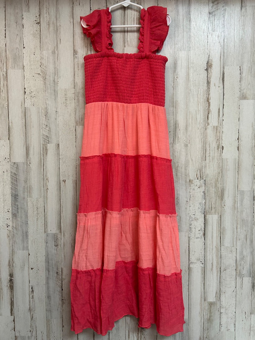 PINK BEAUTEES SMOCKED TIER DRESS, GIRL 10