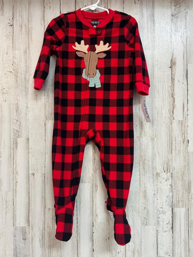 RED CARTERS PLAID SLEEPER, BOYS 18M