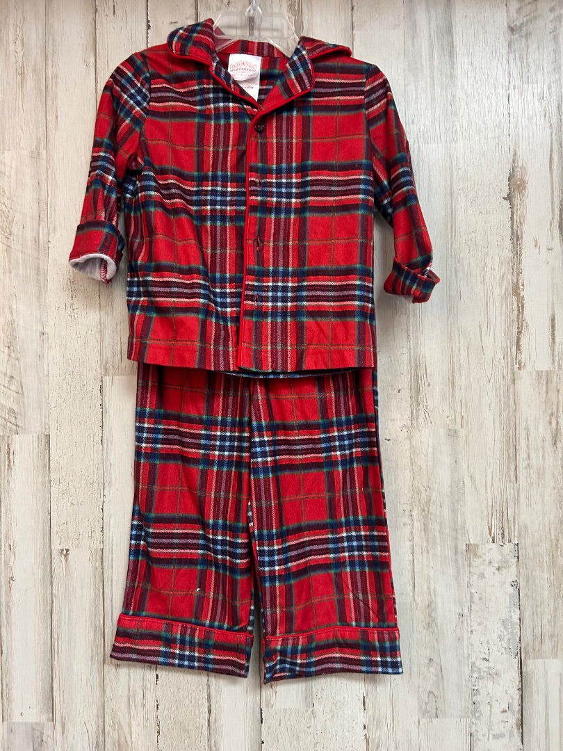 RED WONDERSHOP PLAID 2PC PJ SET, BOYS 18M