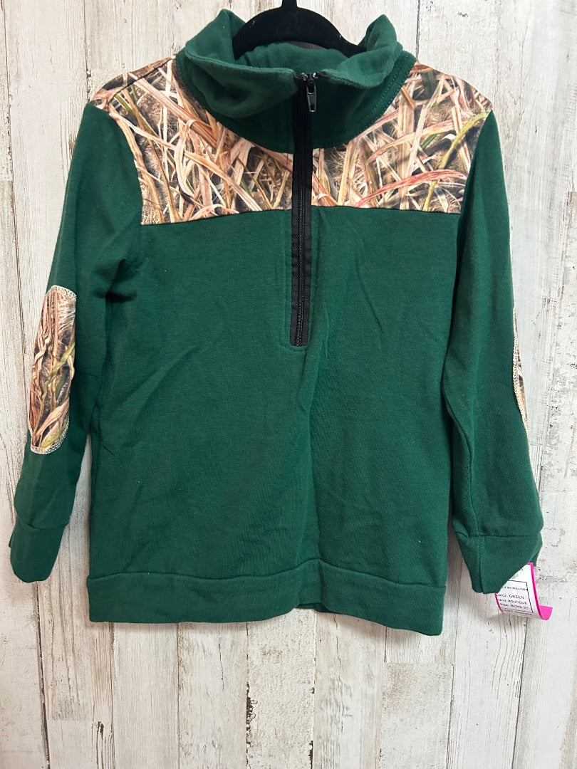 BOUTIQUE CAMO 1/4 ZIP PULLOVER, BOYS 3T