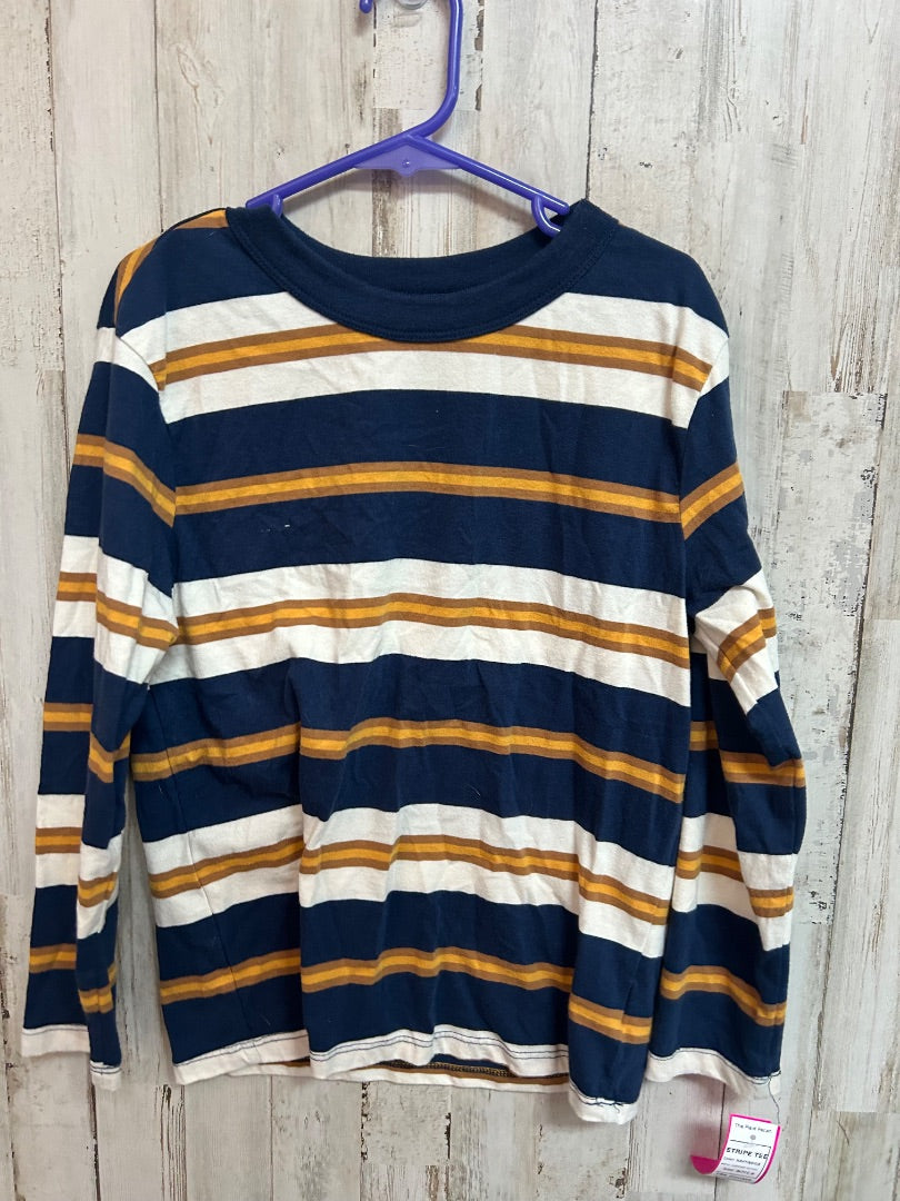 NAVY/BEIGE WONDER NATION STRIPE TEE, BOYS 8