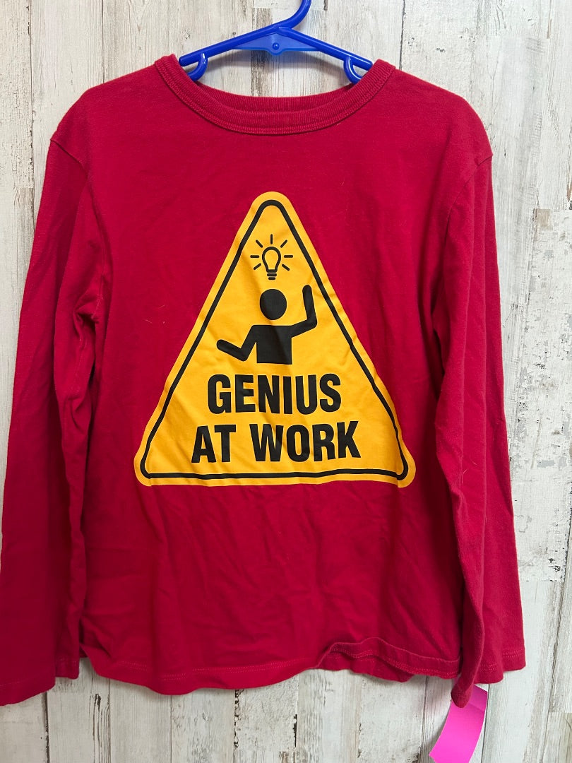 RED CHILDRENS PLACE GENIUS TEE, BOYS 7/8