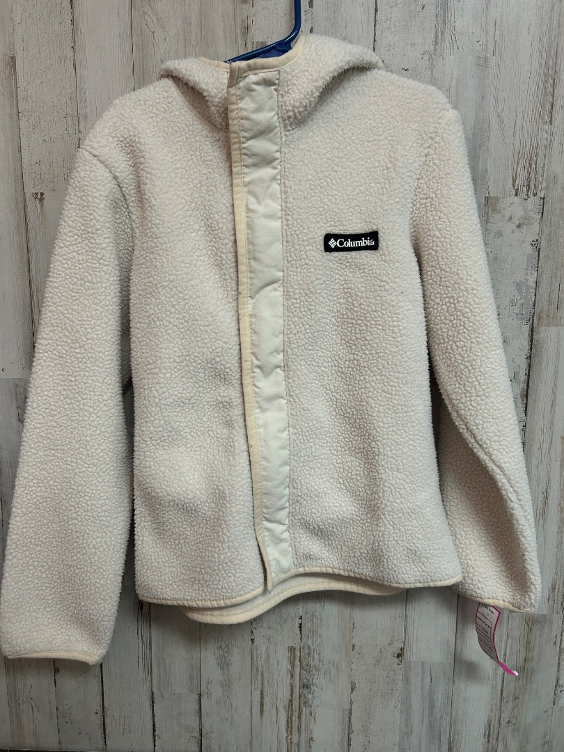 CREAM COLUMBIA SHERPA ZIP JACKET, BOYS 8