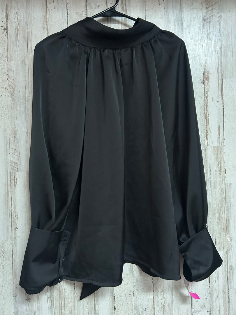 BLACK SATIN HALTER TOP, LADIES XL
