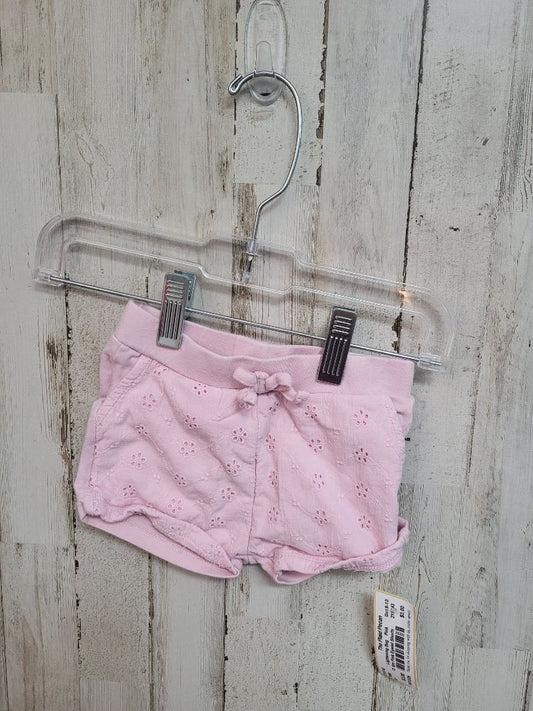 Pink Lightening Bug 6m Pink Eyelet Shorts, Girl 6-12m