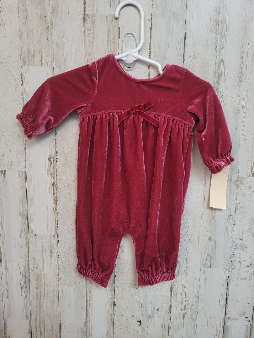 Purple Just One You Nb Maroon Velvet Romper, Girl NB-3m