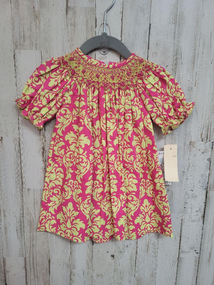 Pink Sucre NEW 9m Pink Swirl Smock, Girl 6-12m