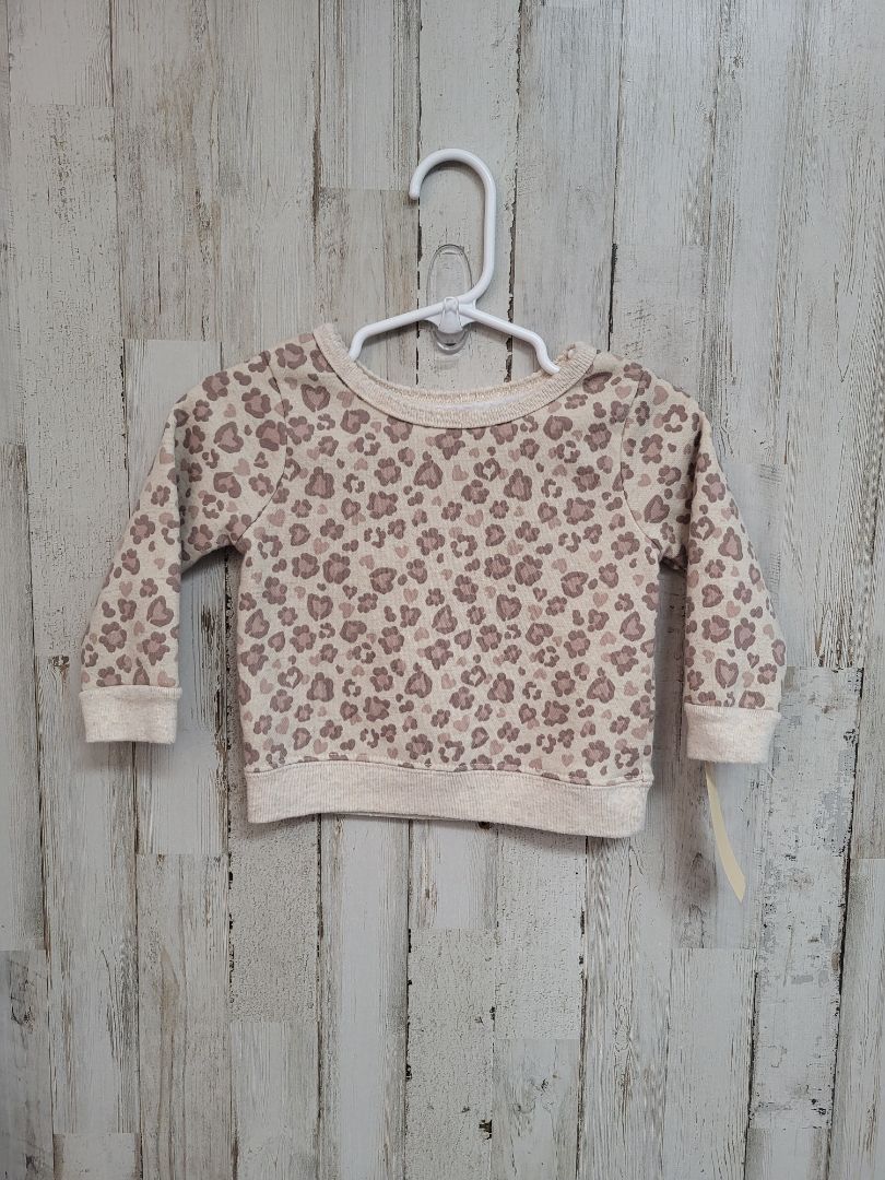 Tan Garanimals 6-9m Cheetah Sweatshirt, Girl 6-12m