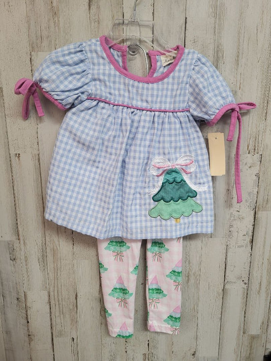 Blue Marie Nicole 12m Blue Gingham Tree Set, Girl 6-12m