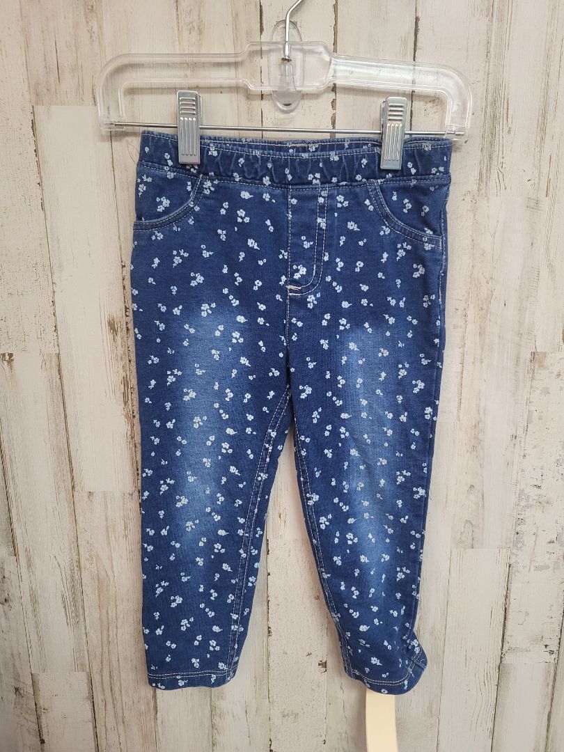 Blue Jumping Beans 18m Floral Denim Jeggings, Girl 18-24