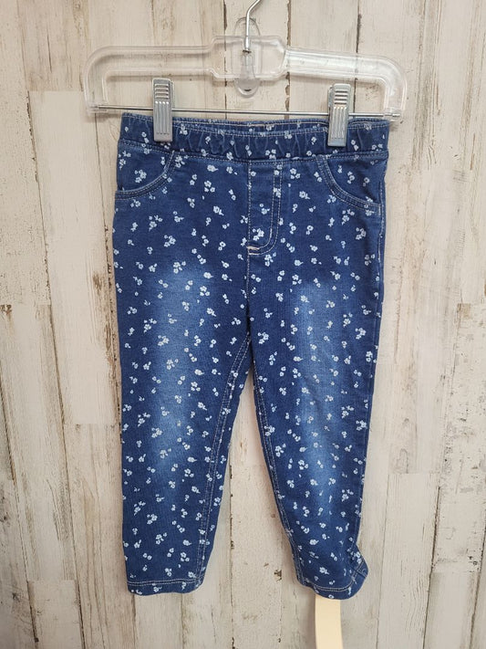 Blue Jumping Beans 18m Floral Denim Jeggings, Girl 18-24