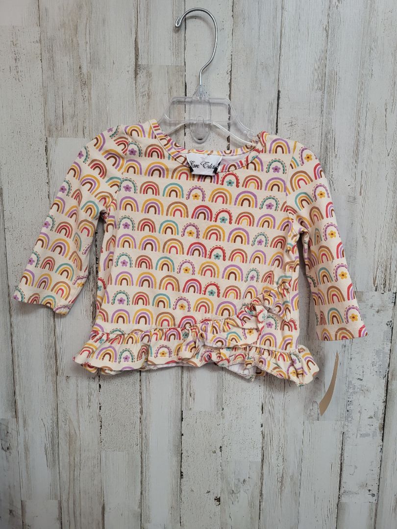 Tan Rare Editions 2t Cream Rainbow Top, Girl 2T