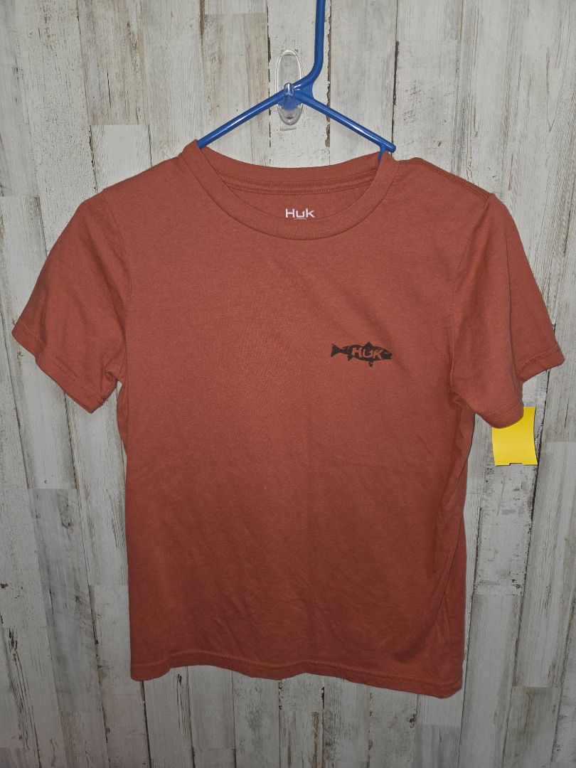 Rusty orange Huk Logo tee, Boys 10/12