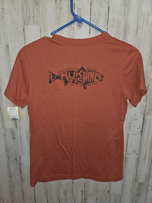 Rusty orange Huk Logo tee, Boys 10/12
