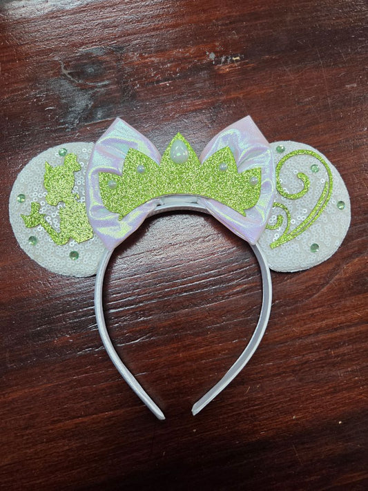 white  Princess and frog ears