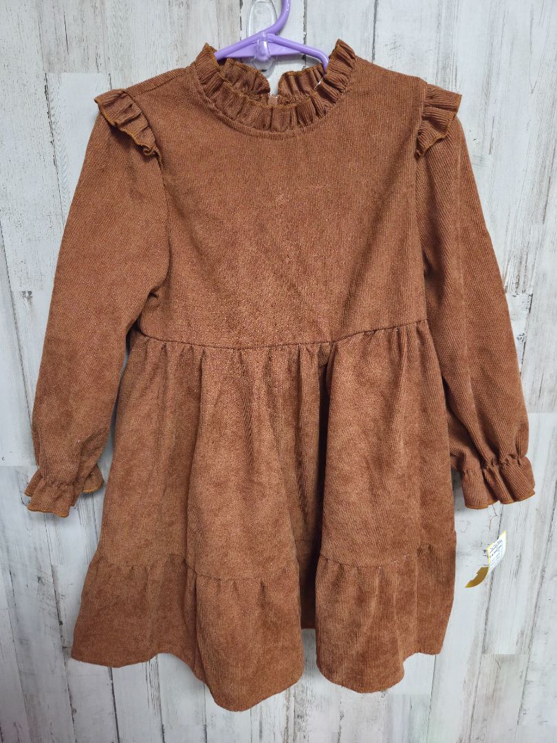 Brown Shein Long sleeve dress, Girl 5T