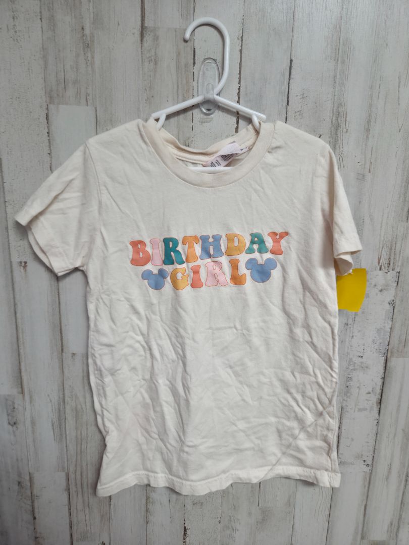 Off white Bella Canvas Birthday girl tee, Girl 6/8