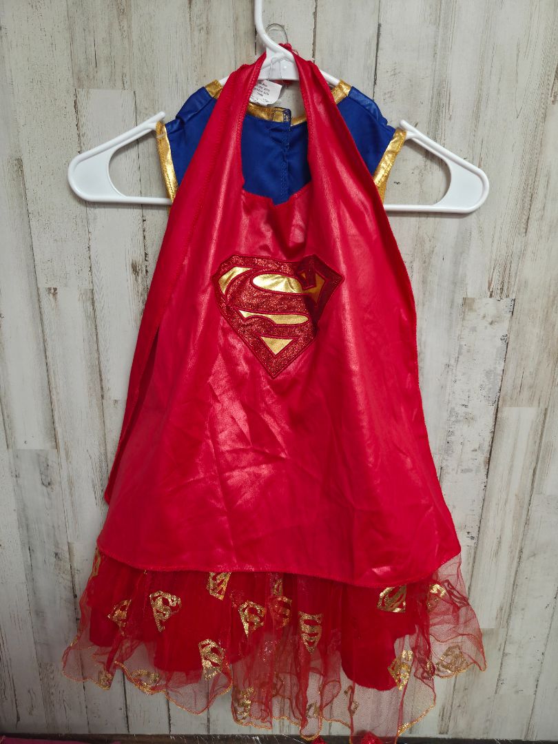 Blue Rubies Superwoman costume w/ cape, Girl 3/4