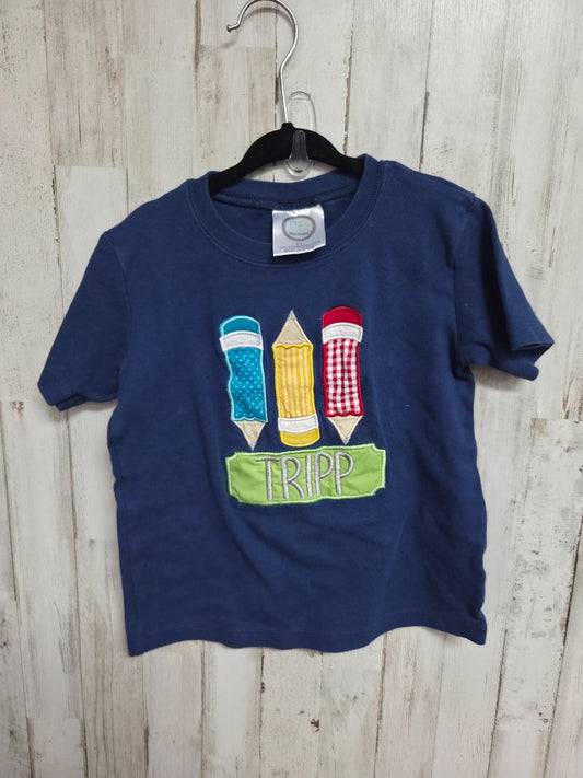 navy blanks boutique TRIPP pencil tee, boy 5t
