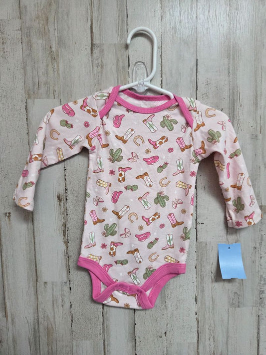 pink Wrangler Western onesie, Girl 3-6M