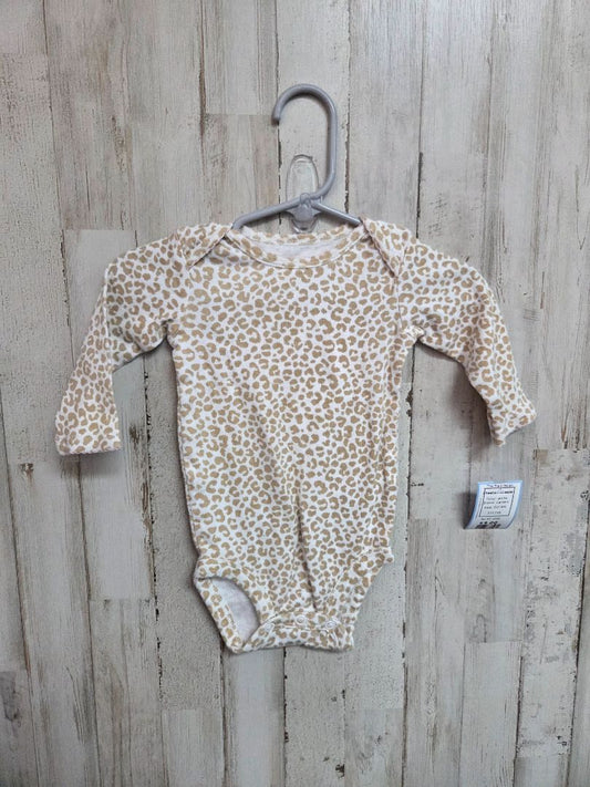 white Carters Cheetah onesie, Girl 6M