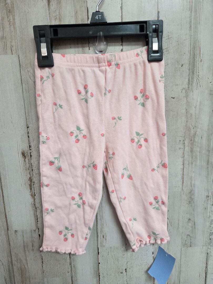Pink Carters Strawberry pants, Girl 6-9M