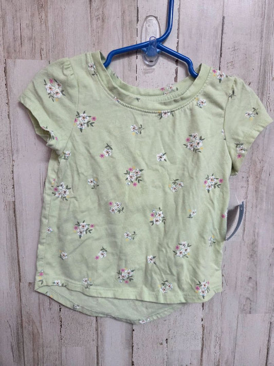 green Cat and jack Floral tee, Girl 2T