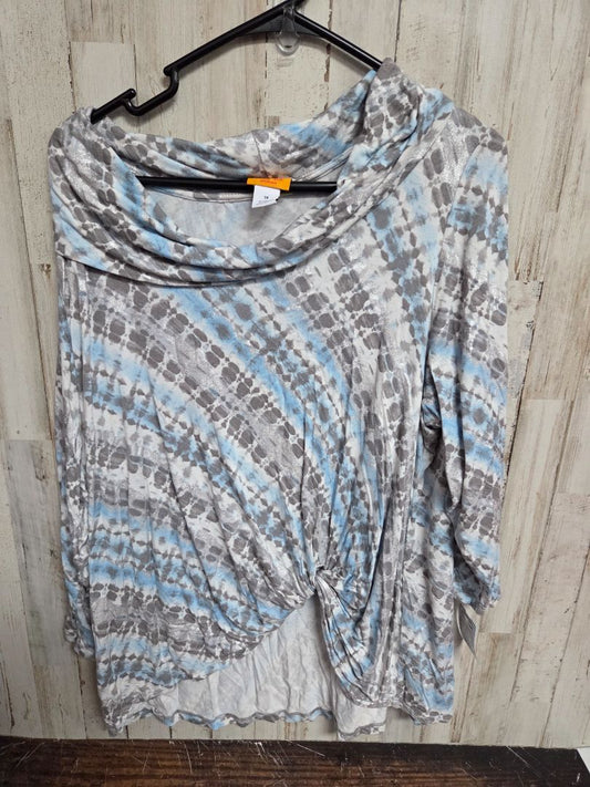 Grey/blue Ruby rd Tie knot top, Ladies XL