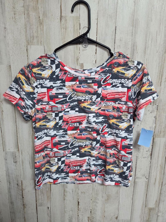 white GM Camaro crop tee, Ladies M