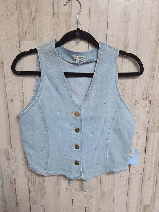 light blue GREEN GODDESS Diamond denim vest, Ladies M
