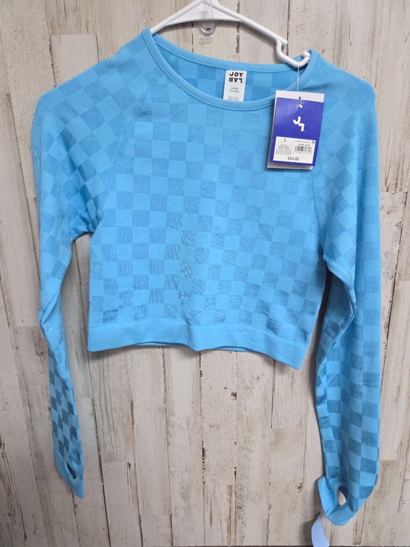 Blue Joy lab Plaid crop, Ladies L