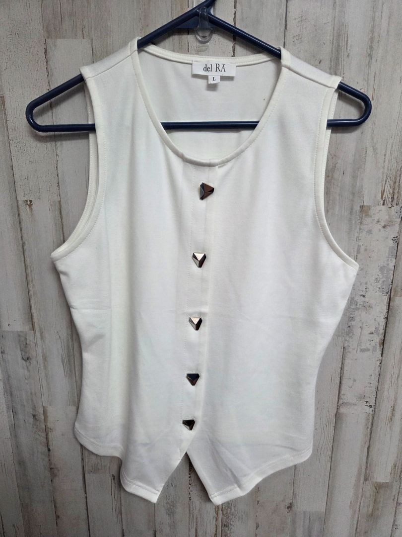 white Del ta Tank blouse, Ladies L