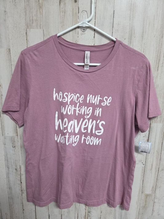 Purple Bella Canvas Hospice nurse tee, Ladies L