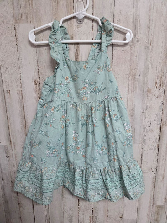 TEAL OSHKOSH FLORAL TANK DRESS, GIRL 2T