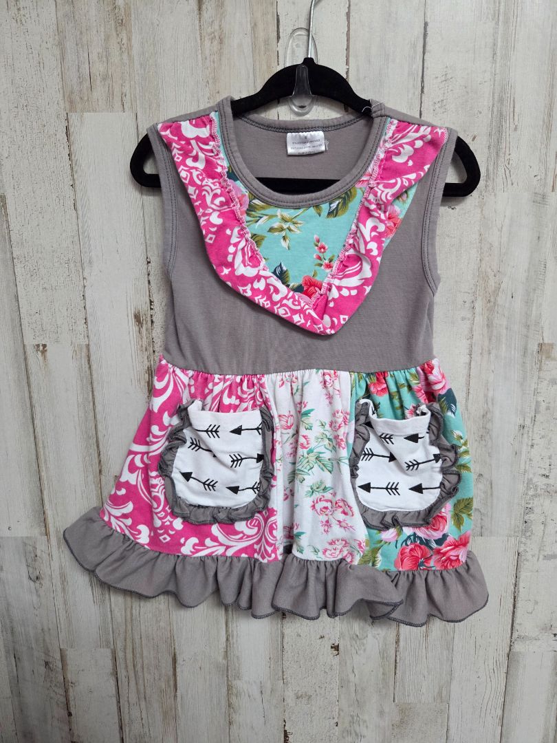 GREY BOUTIQUE PATCHWORK TUNIC, GIRL 2T