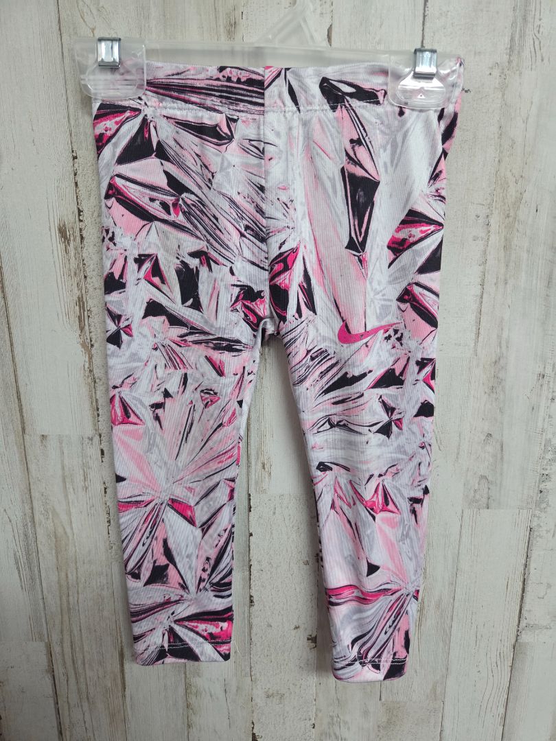 PINK NIKE ABSTRACT LEGGINGS, GIRL 2T