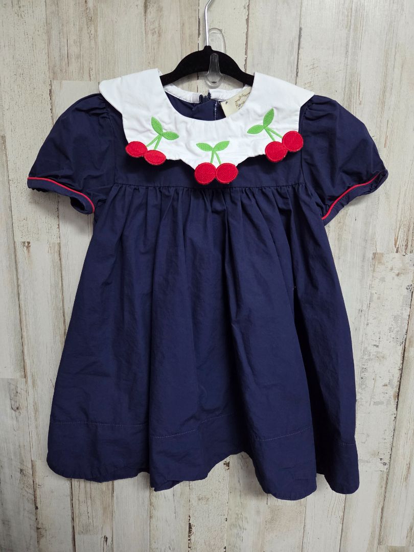 NAVY HONEYDEW CHERRY DRESS, GIRL 3T