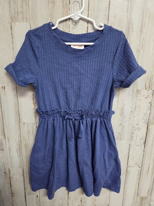NAVY CAT & JACK RIBBED DRESS, GIRL 4T