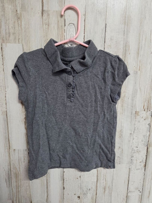 GREY CHILDRENS PLACE RUFFLE POLO, GIRL 4T