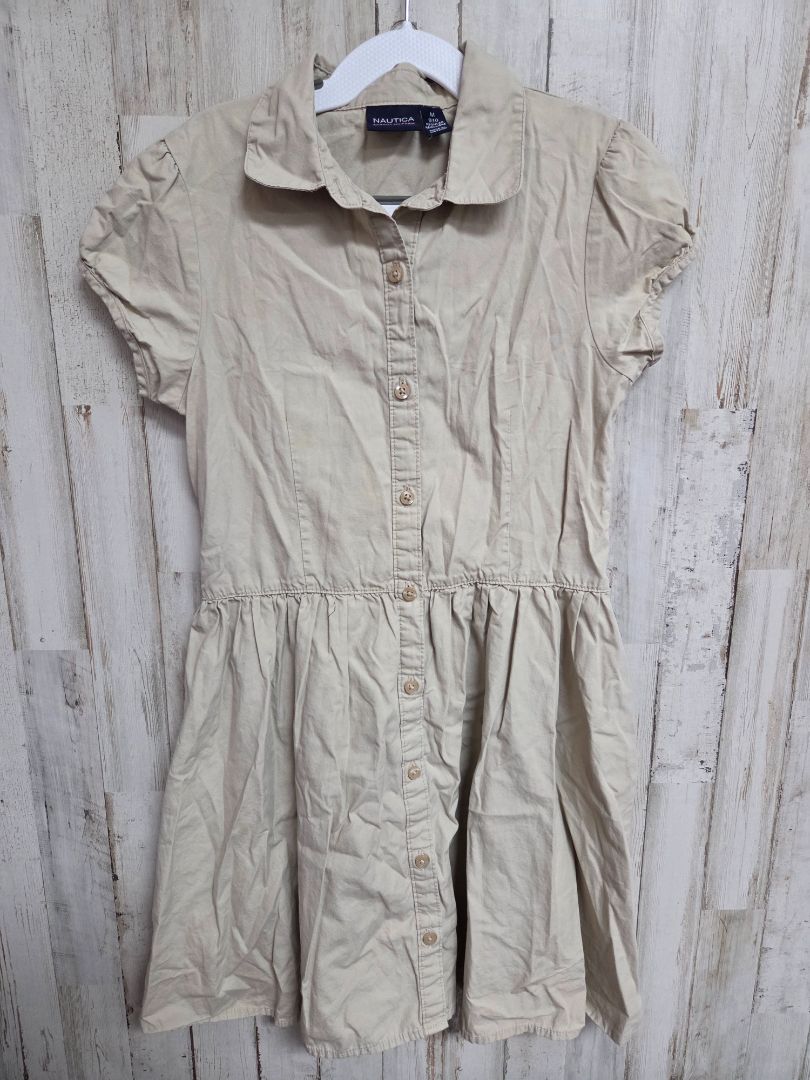 KHAKI NAUTICA BUTTONDOWN DRESS, GIRL 8/10