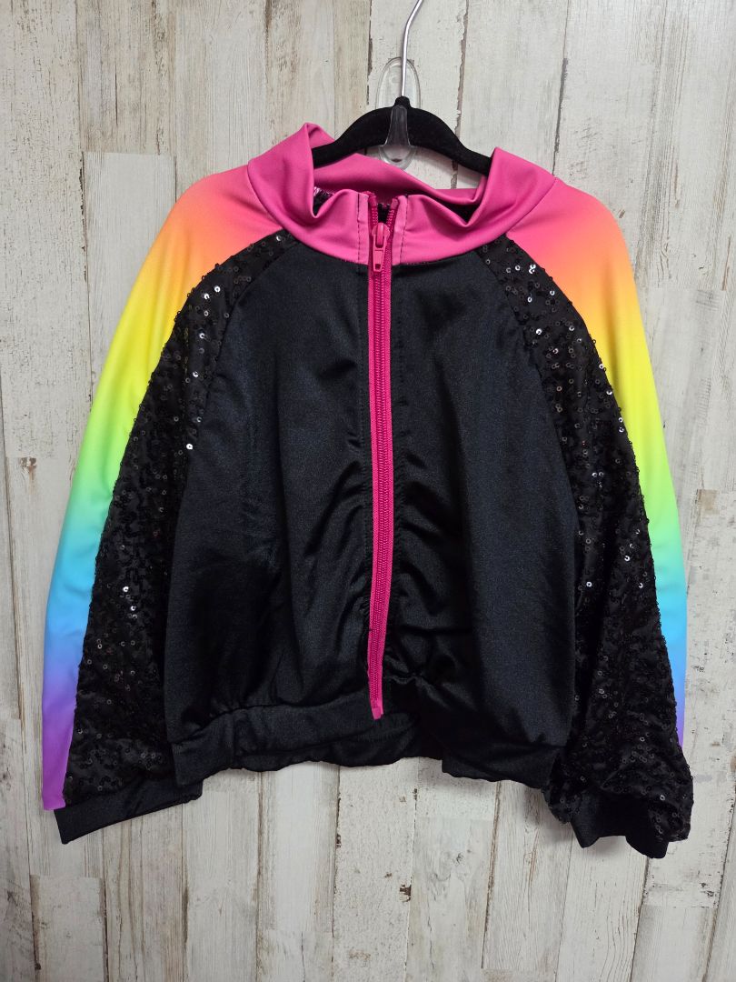 NEON/BLACK WEISSMAN HEART SEQUIN DANCE JACKET, GIRL 10/12