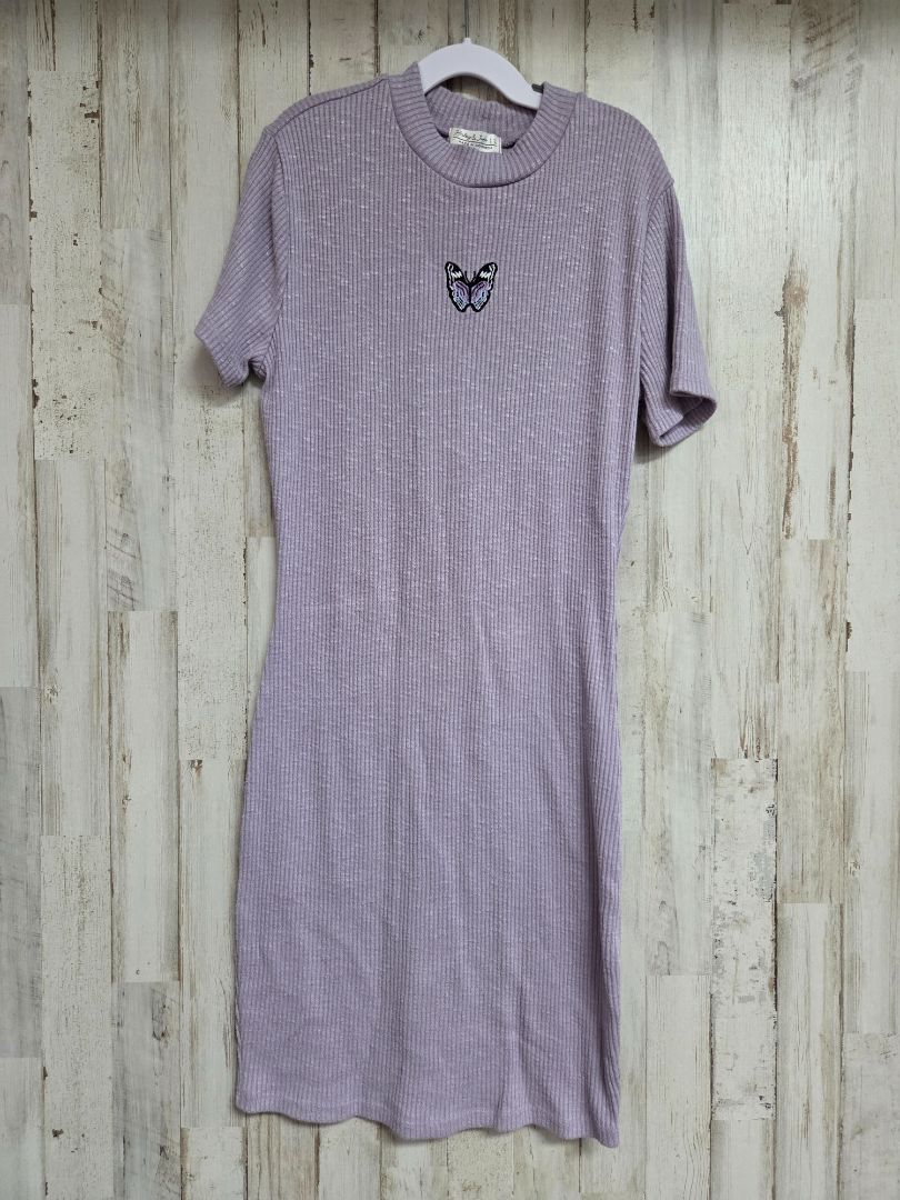 PURPLE HALEY & JUNE RIBBED BUTTERFLY DRESS, GIRL 10/12