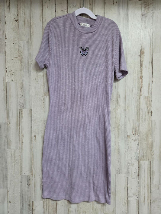 PURPLE HALEY & JUNE RIBBED BUTTERFLY DRESS, GIRL 10/12
